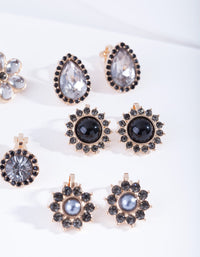 A Gold Tone Clip On Earring Pack - link has visual effect only