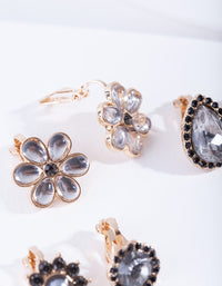 A Gold Tone Clip On Earring Pack - link has visual effect only