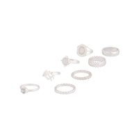 Silver Crosshatch Ring 8 Pack - link has visual effect only