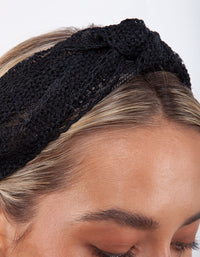 Black Lace Knot Headband - link has visual effect only