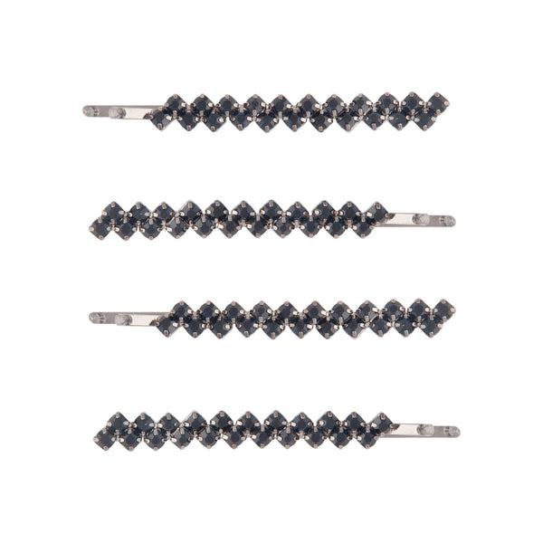 Deep Blue Diamante Zigzag Pins 4 Pack