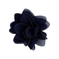 Navy Pleated Flower Corsage - link has visual effect only