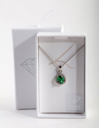 Emerald Pear Teardrop Crystal Necklace - link has visual effect only