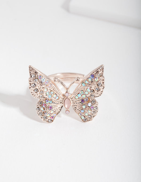 Rose Gold Butterfly Ring