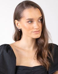 Silver Enamel Stud Sleeper Earring Pack - link has visual effect only