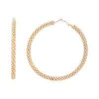 Gold Large Diamante Cup Chain Hoop - link has visual effect only
