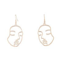 Gold Small Face Earrings - link has visual effect only