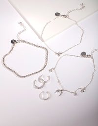 Silver Toe Ring Anklet Pack - link has visual effect only