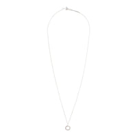 Sterling Silver  Circle Diamante Pendant Necklace - link has visual effect only