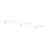Sterling Silver Bead Nose Stud 3 Pack - link has visual effect only