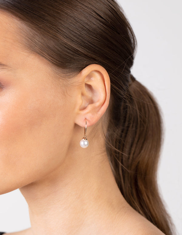 Gold Butterfly Pearl Sleeper Earring Pack