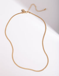 Gold Snake Chain Classic Necklace - link has visual effect only