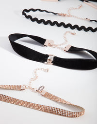 Black and Rose Gold Zig Zag Choker Pack - link has visual effect only