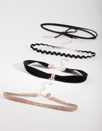 Black and Rose Gold Zig Zag Choker Pack - link has visual effect only