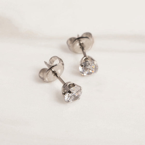 Studex 5mm Cubic Zirconia Chirurgisch Stalen Oorknopje