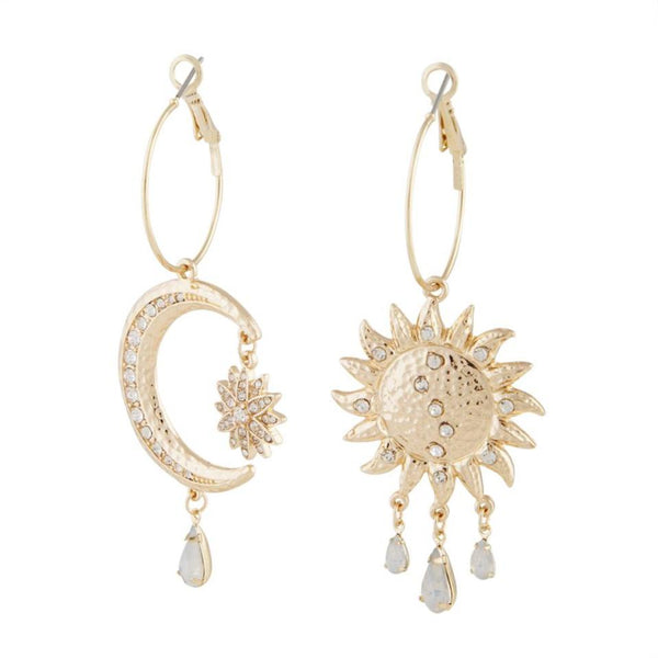 Asymmetrical Celestial Diamante Earrings