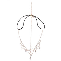 Rose Gold Crystal Jewel Drop Headchain - link has visual effect only