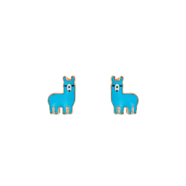 Glitter Llama Stud Earrings