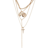 Gold Y-Neck Layered Necklace - link has visual effect only