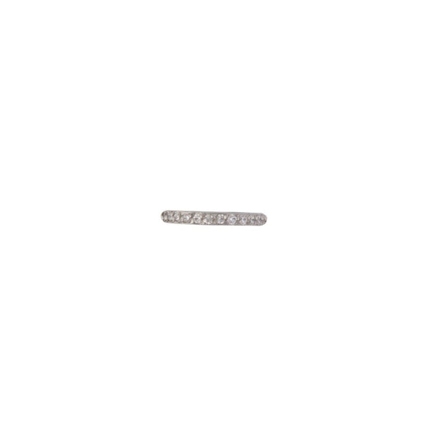 Rhodium Diamante Hinged Ring Clicker Earring