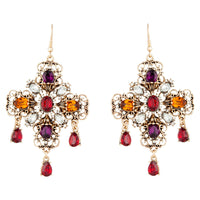 Jewelled Cross Earrings - link has visual effect only