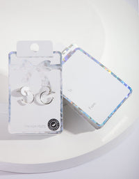 Silver Titanium Hoop Earrings - link has visual effect only