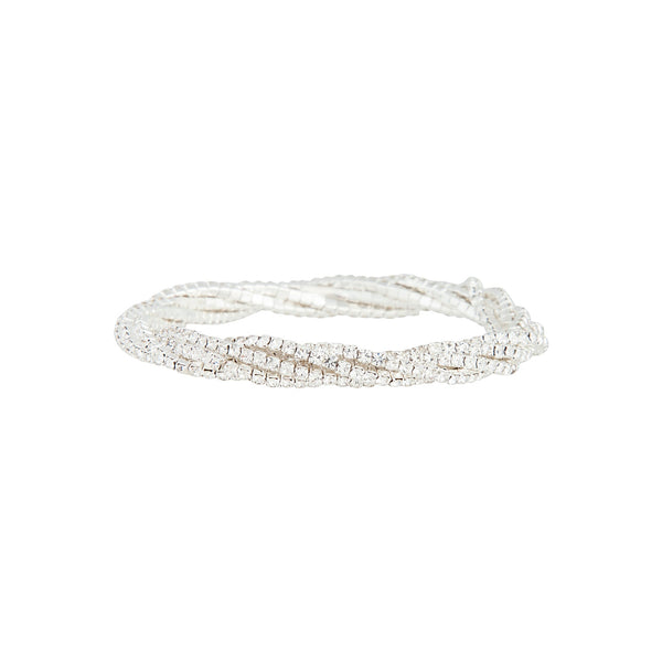 Silver Cup Chain Twist Bracelet