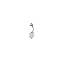 Titanium Opalised Iridescent Belly Bar - link has visual effect only