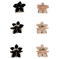 Pink Black Flower Claw Clip 4 Pack - link has visual effect only