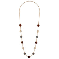 Wooden and Textured Wrap Bead Necklace - link has visual effect only