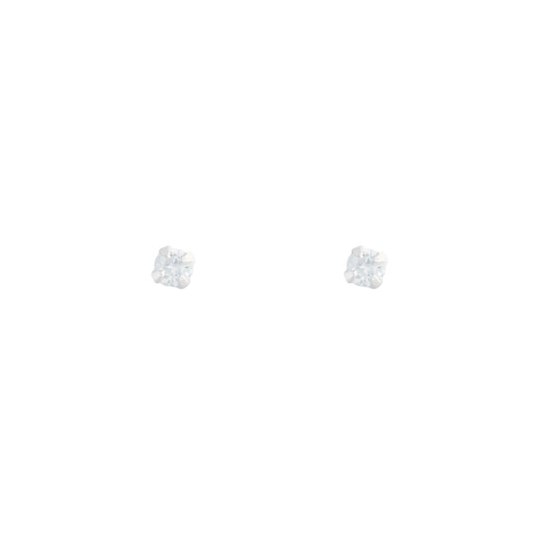 Sterling Silver Cubic Zirconia Micro Stud Earrings