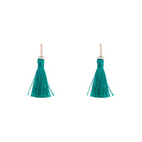 Rose Gold Green Mini Tassel Earrings - link has visual effect only