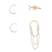 Rose Gold Chain Ear Cuff Pack - link has visual effect only