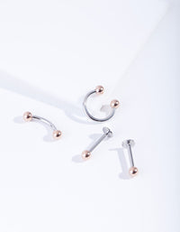 Gold Mixed Ear Cartilage Flat Back Set - link has visual effect only