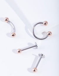 Gold Mixed Ear Cartilage Flat Back Set - link has visual effect only