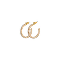 Gold Diamante Small Hoop Earrings - link has visual effect only