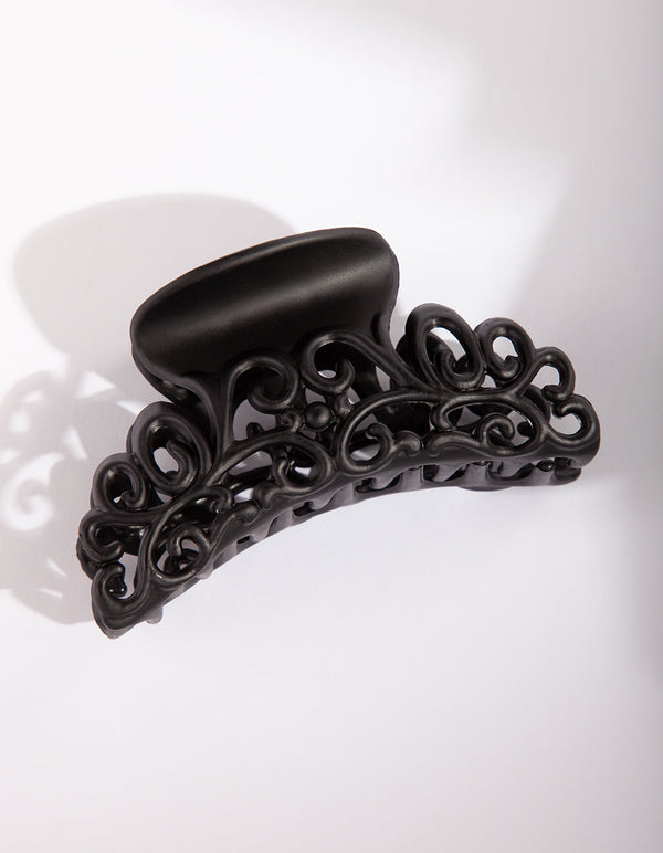 Black Swirl Cut-Out Clip
