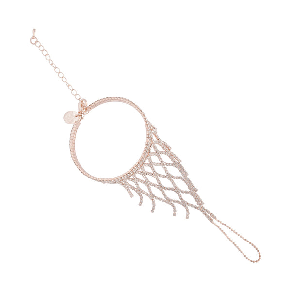 Rose Gold Lattice Cup Chain Hand Chain