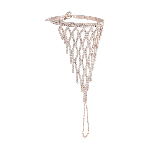 Rose Gold Lattice Cup Chain Hand Chain