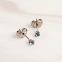 Studex 3mm Blue Crystal Surgical Steel Stud - link has visual effect only
