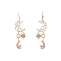 Gold Filigree Moon Earrings - link has visual effect only