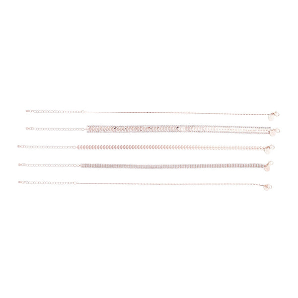 Rose Gold Arrow Disc Choker Pack