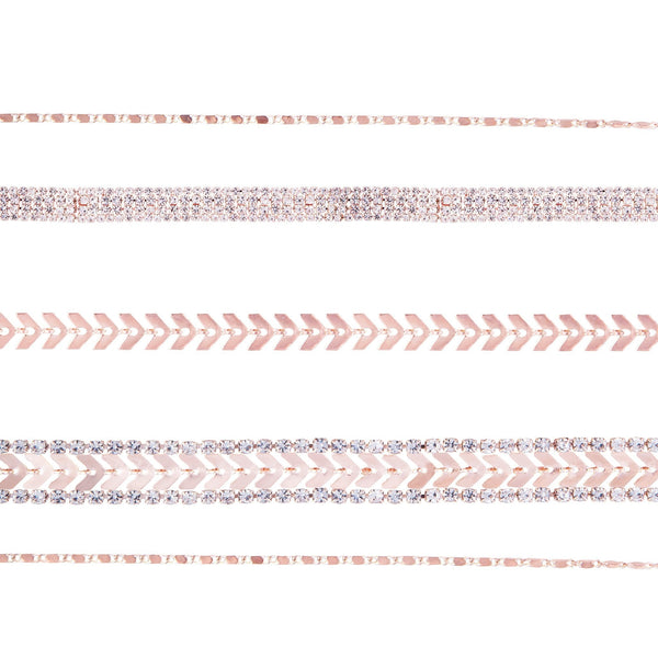 Rose Gold Arrow Disc Choker Pack