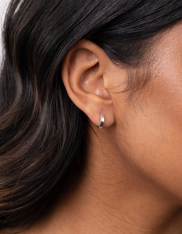 Sterling Silver Classic Huggie Earrings