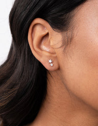 Sterling Silver Celestial Stud Earring 3 Pack - link has visual effect only