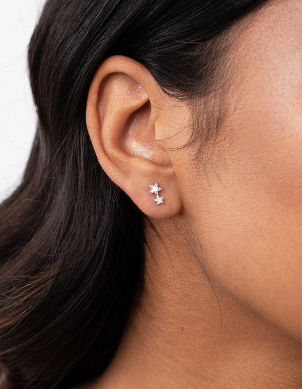 Sterling Silver Celestial Stud Earring 3 Pack