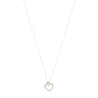 Sterling Silver Diamante Heart Necklace - link has visual effect only