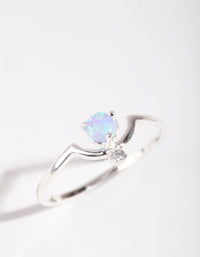 Sterling Silver Perfect Opal Ring - link has visual effect only
