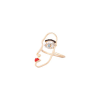 Gold Diamante Face Ring - link has visual effect only