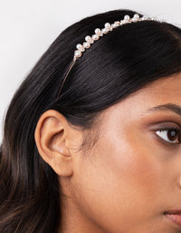 Rose Gold Pearl Diamante Headband - link has visual effect only